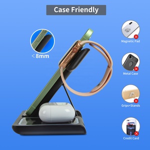 Đế Sạc Nhanh 15W QI 3 Trong 1, Đế Sạc Điện Thoại Di Động Tiện Dụng Cho <span class=keywords><strong>iPhone</strong></span> Apple Watch Airpods, Bộ Sạc Không Dây 3 Trong 1 Có Thể Gập Lại - Product Image 5