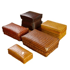 Handmade Bamboo Woven Storage <b>Box</b> Rectangle Lacquered Craft <b>Gift</b> Home Use - Product Image 5