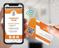 Tarjeta de Reseñas de Google de PVC, Diseño Personalizado, Tarjeta NFC para Compartir en Redes Sociales, Impresión Offset, Laminación, Corte, Duradera