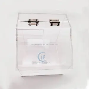 Caixa de doces acrílica personalizada de pmma, caixa transparente de acrílico com tampas
