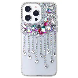Nieuwe Designer Telefoonhoesjes Diamant Luxe Glanzend Voor Iphone 15 Pro 14 Pro Max 12 13 11 Hoesje Diamanten Voor Samsung Bling Telefoonhoesjes