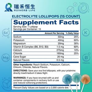 Sucette d'hydratation électrolytique à saveur de fruits mélangés faible en sucre, personnalisée par l'usine ODM, pour le sport, les voyages et l'usage quotidien - Product Image 2