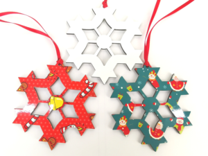 Adorno Navideño de MDF con Diseño de Copo de Nieve para Sublimación, Suministros de Decoración Navideña - Product Image 3