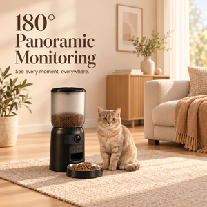 Professional <b>Smart</b> Cat Feeder with App Control Dual Lens Monitoring and 304 Stainless Steel Bowl - Product Image 6