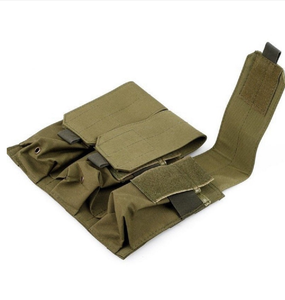 Pochette tactique triple noire pour chasse et combat en extérieur, porte-chargeurs 3 magazines, pochette Molle - Product Image 6