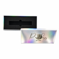 Boîte en papier rigide avec couvercle et base imprimés sur mesure, effet holographique, emballage cosmétique, emballage de parfum de luxe, boîte cadeau
