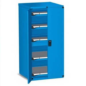 Armoire à tiroirs Fami Master Key Comfort C0-Eh=36x36, 3 tiroirs, 714x751x1500 mm, blanc grisâtre RAL9002, rangement d'outils - Product Image 2
