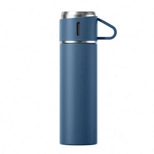 500ml/16.9oz Stainless Steel Thermo Vacuum Insulated Water <b>Flask</b> Silicone Cup for Coffee <b>Hot</b> and Cold <b>Drinks</b> - Product Image 2