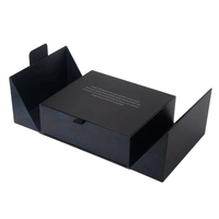 Boîtes de parfum noires à fermeture magnétique de luxe personnalisées emballage en papier carton pour bouteilles d'huile essentielle boîte de parfum