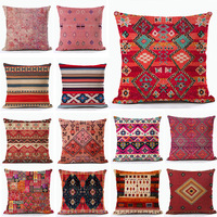 Amity Boho Taie d'oreiller 45cm x 45cm Taie d'oreiller Maroc Ethnique Home Sofa Housse de coussin décorative