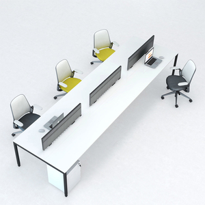 Table de travail modulaire, pour espace ouvert, bureau, moderne, 4 ou 6 places, station de travail