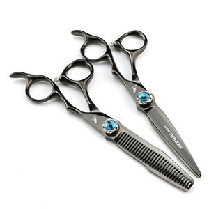Ciseaux de coiffure professionnels Napson Devil's Eye noirs de 6,0 pouces, ciseaux à effiler à lame tranchante - Product Image 5