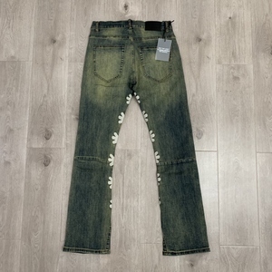 Jeans de marque de haute qualité pour hommes, style vintage délavé, pantalon streetwear, broderie florale personnalisée, jeans en denim LOSTSHDWS pour hommes - Product Image 3