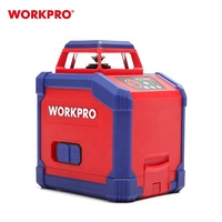 WORKPRO Laser croisé à nivellement automatique à 360 degrés, niveau Laser à faisceau rouge Horizontal et Vertical outil Laser à ligne transversale