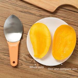 Cuillère professionnelle en acier inoxydable pour fruits et viande, éplucheur à mangue en dés, coupe-pastèque, trancheuse pour la maison, la cuisine, les magasins <span class=keywords><strong>de</strong></span> fruits et la restauration - Product Image 6