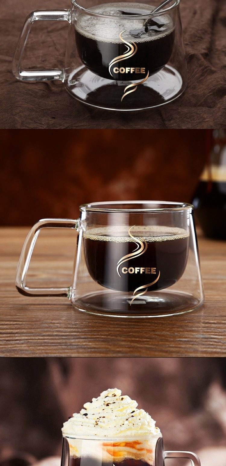 Gold label coffee cup