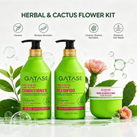 Paket Perawatan Rambut Herbal Bunga Kaktus Private Label, Kondisioner, Krim Perawatan Intensif, Perbaikan Rambut, Kualitas Salon