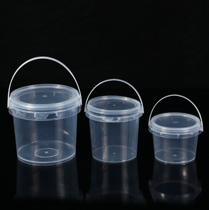 Seau en plastique transparent de qualité alimentaire avec poignée et couvercle hermétique, seau rond multi-usage pour poulet frit, jus de fruits, en-cas - Product Image 5