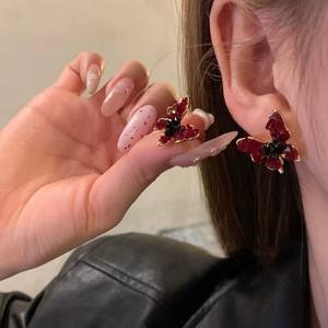 时尚珠宝夹树脂韩国印度耳环不锈钢奢华长款女性Jhumka定制品牌厚实耳环 - Product Image 2