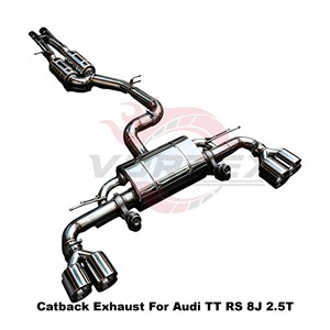 Système d'échappement en acier inoxydable Vortex Sport Sound Tuning avec soupape à vide compatible avec Audi TT RS 8J 2.5T 2009-2015 - Product Image 2