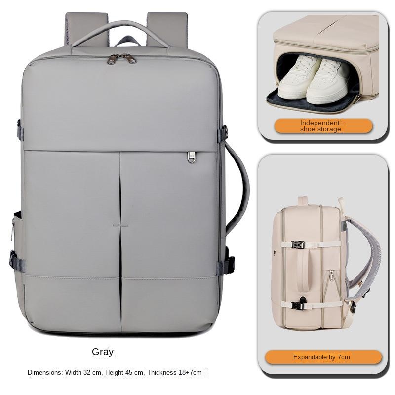 Gray (expandable + shoe compartment)