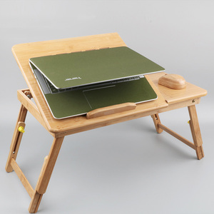Bureau en bambou pour ordinateur <span class=keywords><strong>portable</strong></span>, Table pliante en bois pour ordinateur <span class=keywords><strong>portable</strong></span>, tablette <span class=keywords><strong>PC</strong></span>, support de lit, <span class=keywords><strong>plateau</strong></span> - Product Image 1