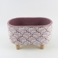Pot de fleurs en ciment géométrique de style nordique fait à la main pour la décoration de la maison, du jardin et de l'extérieur