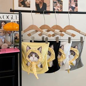 เสื้อกั๊กเกาะอกสำหรับผู้หญิงเสื้อเกาะอกแบบสลิมฟิตพิมพ์ลายแฟชั่น - Product Image 1