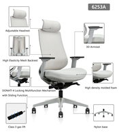 Mécanisme de chaise rotative avec chaise pivotante à verrouillage directeur de bureau chaise pivotante en maille ergonomique à double dossier