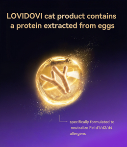 Lovidovi Polvo <span class=keywords><strong>de</strong></span> Yema <span class=keywords><strong>de</strong></span> <span class=keywords><strong>Huevo</strong></span> Nutritivo a Granel con Proteína IgY - Suplemento para Gatos que Reduce y Neutraliza los 3 Alérgenos Fel <span class=keywords><strong>D1</strong></span> OEM - Product Image 5