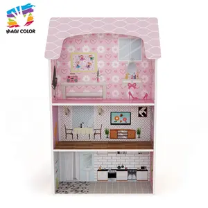 Ready To Ship 2 In 1 Mini Wooden Baby Doll House And Kitchen For Role Play W06A371D