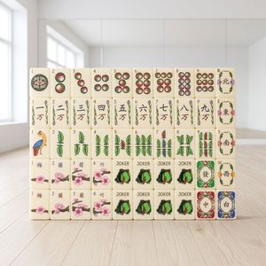 160 Piezas <span class=keywords><strong>de</strong></span> Mahjong Chino <span class=keywords><strong>de</strong></span> los Cuatro Caballeros, Fichas <span class=keywords><strong>de</strong></span> Mahjong Americanas, Juego <span class=keywords><strong>de</strong></span> Mahjong con Diseño <span class=keywords><strong>de</strong></span> Flores y Amuletos <span class=keywords><strong>de</strong></span> la Suerte - Product Image 5