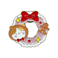 Produsen desain kustom logo Anda sendiri nama topi lencana Anime lucu pin logam Enamel untuk pakaian