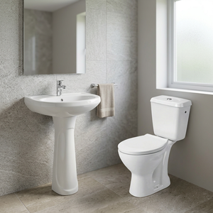Ensemble WC et lavabo moderne en céramique avec combinaison de cuvette de toilette et de lavabo, prix de l'ensemble de salle de bain - Product Image 1