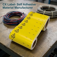 Matériaux d'étiquetage autocollants en PET toutes couleurs, sur mesure, durables, résistants à la chaleur et imperméables pour l'électronique et la maison