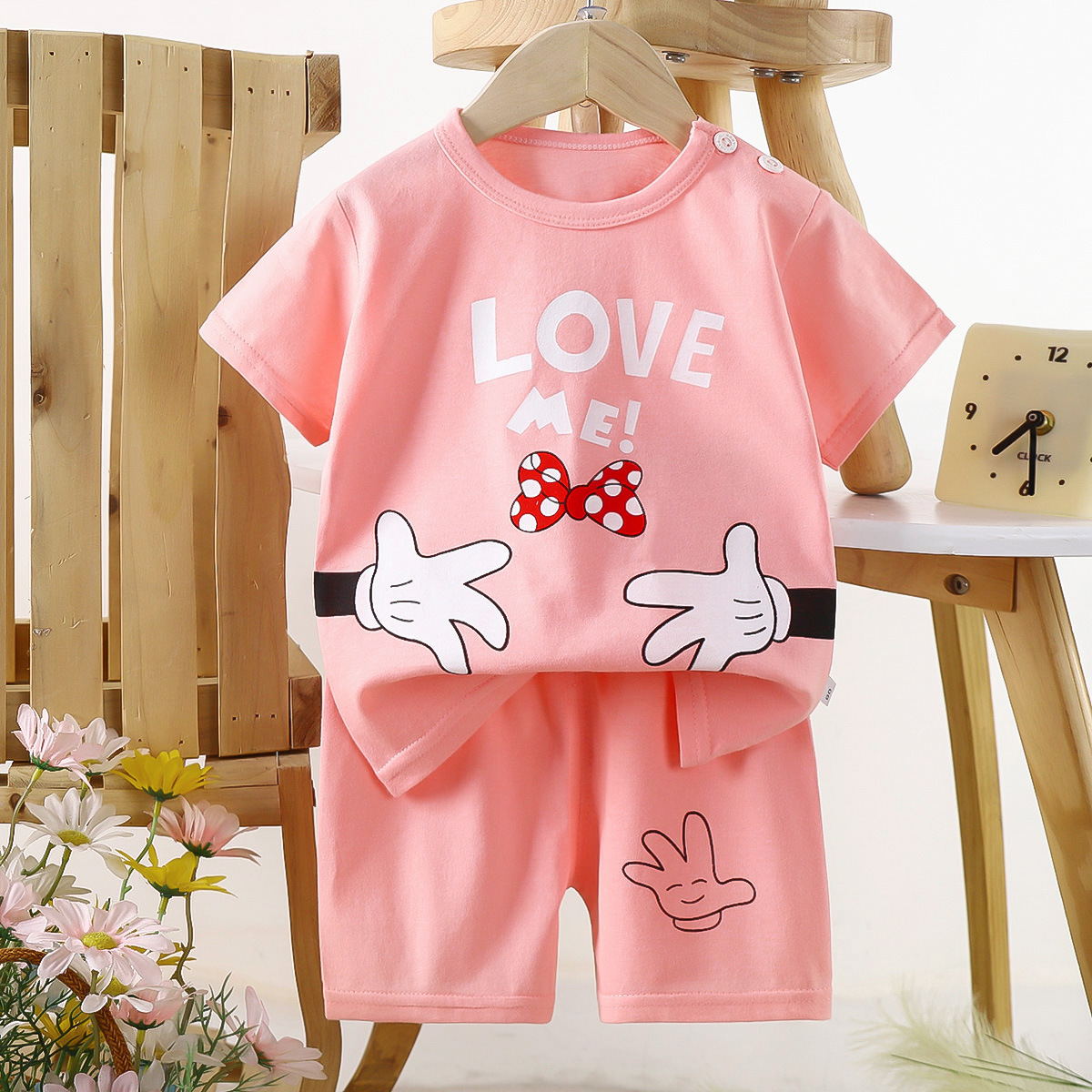 Wholesale Casual Kids Wear Trendy Two-Piece Clothing Sets