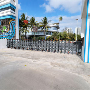 Hırsızlığa karşı koruma okul otel parkı okul depo elektrik kapıları için dayanıklı geri çekilebilir kapı teleskopik alüminyum kapı - Product Image 6