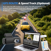 Mini caméra embarquée OEM dissimulée avec WIFI et GPS, enregistreur de conduite avant et arrière, mode de stationnement, double objectif, caméra de voiture 4K