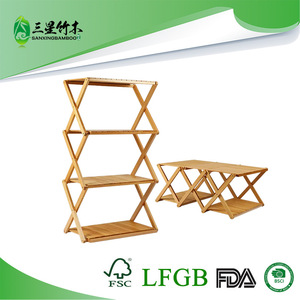 Bamboo <b>camping</b> multi-functional folding storage rack <b>table</b> <b>camping</b> multi-functional folding storage rack folding storage rack - Product Image 5