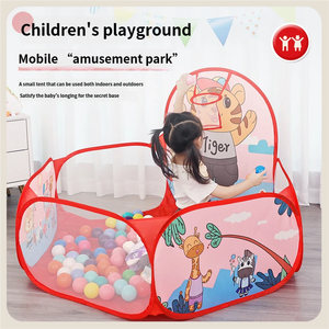 Piscina de Bolas Oceánicas para <span class=keywords><strong>Niños</strong></span>, Valla Hexagonal, Fácil de Plegar, Juguete Deportivo, <span class=keywords><strong>Tela</strong></span> de Poliéster Fina, Piscina de Juguete para Bebés, Interior/Exterior, Ola - Product Image 2