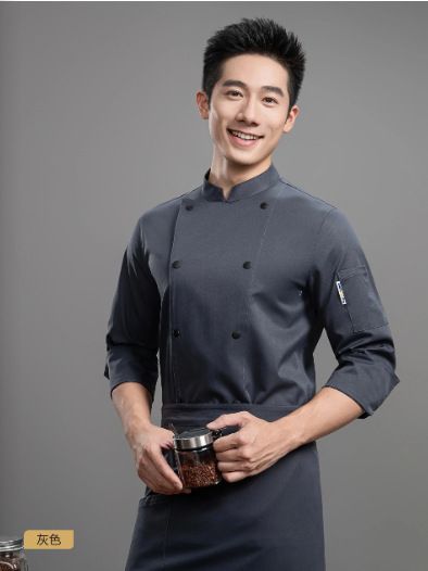 Top grigio + grembiule