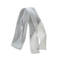 Écharpe longue unie en mousseline transparente ultra-légère, ruban en gaze multicolore pour femme, attache-cheveux quotidienne, bandeau pour queue de cheval, décoration de sac