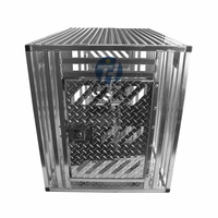 Boîte de transport pour chien de chasse en aluminium sur mesure, de luxe, pour VTT, camionnette ou remorque, double porte, cage