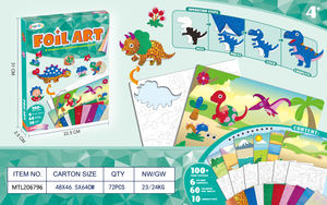 Stiker Gambar perlengkapan seni DIY kreatif mainan perjalanan permainan warna-warni seni Foil kerajinan untuk anak-anak - Product Image 3