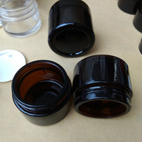 5ml 10ml 15ml 20ml 30ml 50ml 100ml Kosmetik creme behälter Bernstein glas mit Gold Silber Schwarz Weiß Deckel