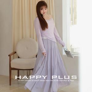 Falda Maxi Plisada de Cintura Alta Runqi, Talla Grande, Color Morado Soñador, de Chifón, para Mujer, Informal, para Vacaciones - Product Image 4