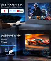 Projecteur LED LCD TV Box Smart Home Portable Home Cinema Screen HY300Pro 650 Lumens 720P Android 11 8 Go Garantie 1 an