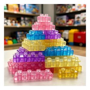 Travel Friendly Rubber Blocks Kids Quiet Activity Tool Bright Color Cognitive Training Spatial <b>Builder</b> Discovery - Product Image 5