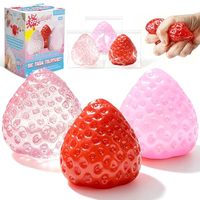 Eco CPC TPR 3Pcs Big Taba Squishies Strawberry Squeeze Toys for Stress Relief Gift
