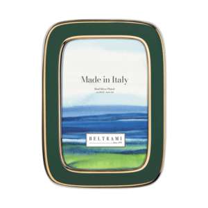 Cadre photo Beltrami 10x15 cm, finition argentée, or vert - Product Image 1